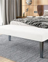 Velvet Long Bench Cover Stretch Soft Piano Stool Covers Rectangle Elastic Chair Cover All-inclusive for Dining Room Bedroom