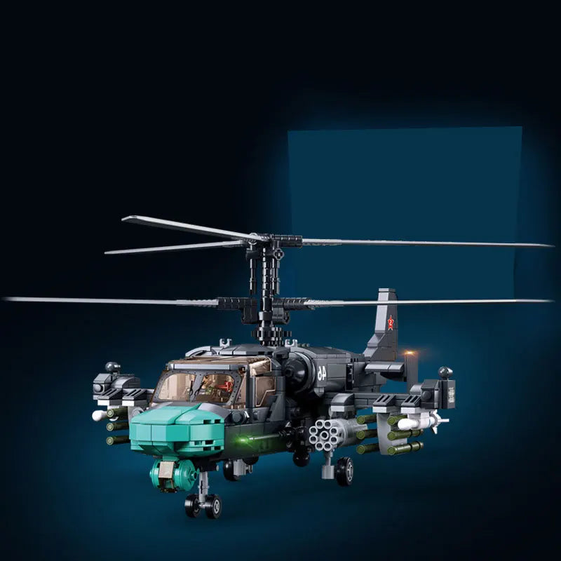 MOC Viper Armed Helicopter Rescue Transport Aircraft Building Blocks Set