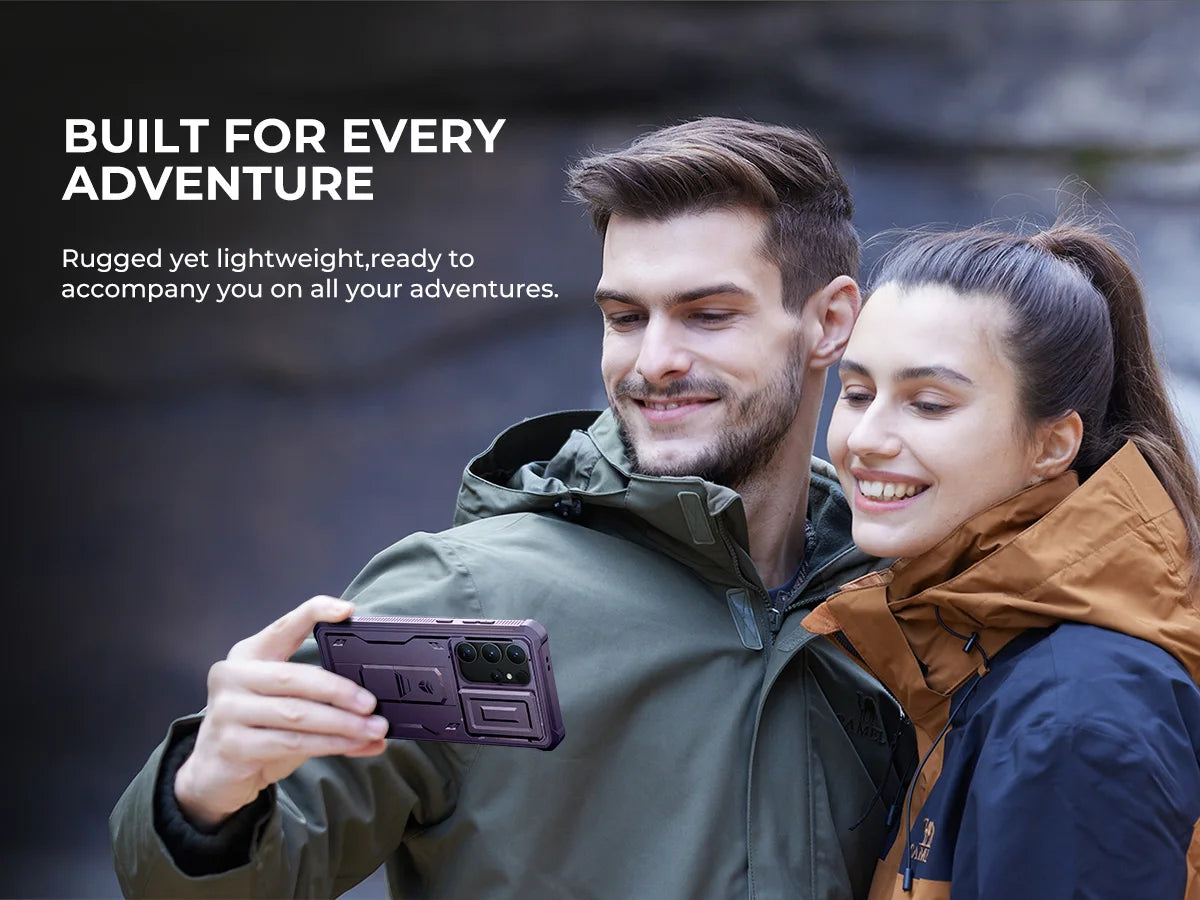 For Samsung Galaxy S24 Ultra 6.8 inch 2024 Case Full Body Rugged Case with Camera Cover & Built-in Screen Protector Kickstand