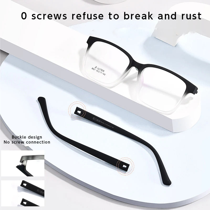 Ultralight 9g Flexible TR90 Optical Prescription Eyeglasses Frames For Men and Women Blue Light Blocking Reading