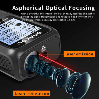 120M Smart Laser Distance Meter Measure Infrared Rangefinder USB Rechargeable Handheld Portable Laser Range Finder Tools