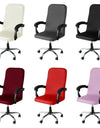 M/L Size Office Chair Covers Stretch Spandex Anti-dirty Computer Seat Chair Cover Removable Office Chair Slipcovers Solid Color