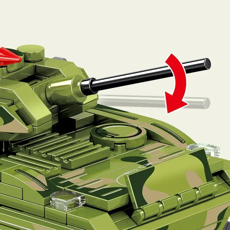 Blocks Chinese military tank chariot Model action figure social games s toys boy birthday gift room decoration ornament