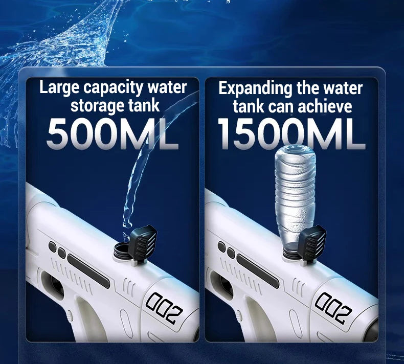 Fully Automatic Pulse Electric Water Gun with Fire Spray Effect Large Capacity Water Blaster