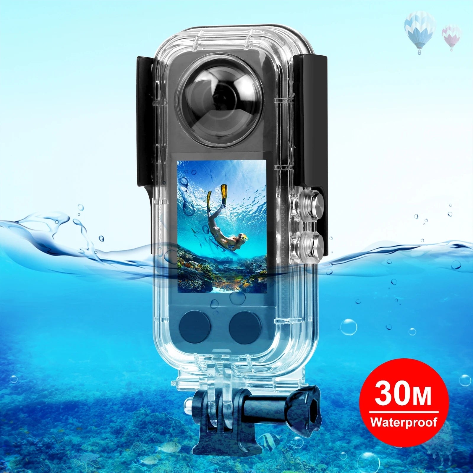 for Insta360 X3 30m Underwater Waterproof Diving Housing Case Cover for Insta360 X3 Panoramic Camera Accessories