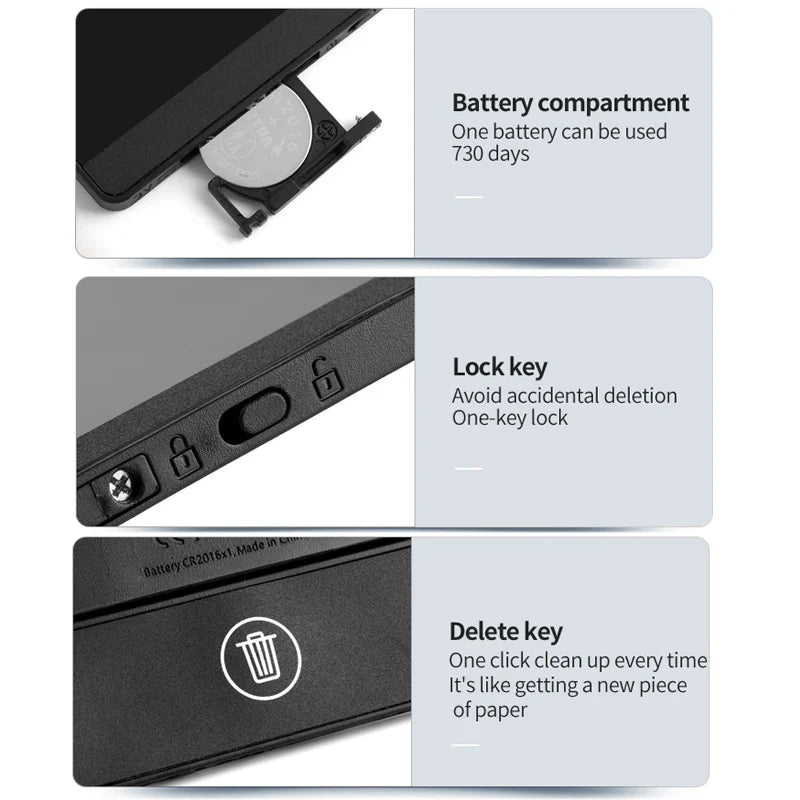 6.5-inch Full Screen Superfine Handwriting LCD Writing Tablet Meeting Content megnetic Sketch Pad Liquid Crystal Drawings Board