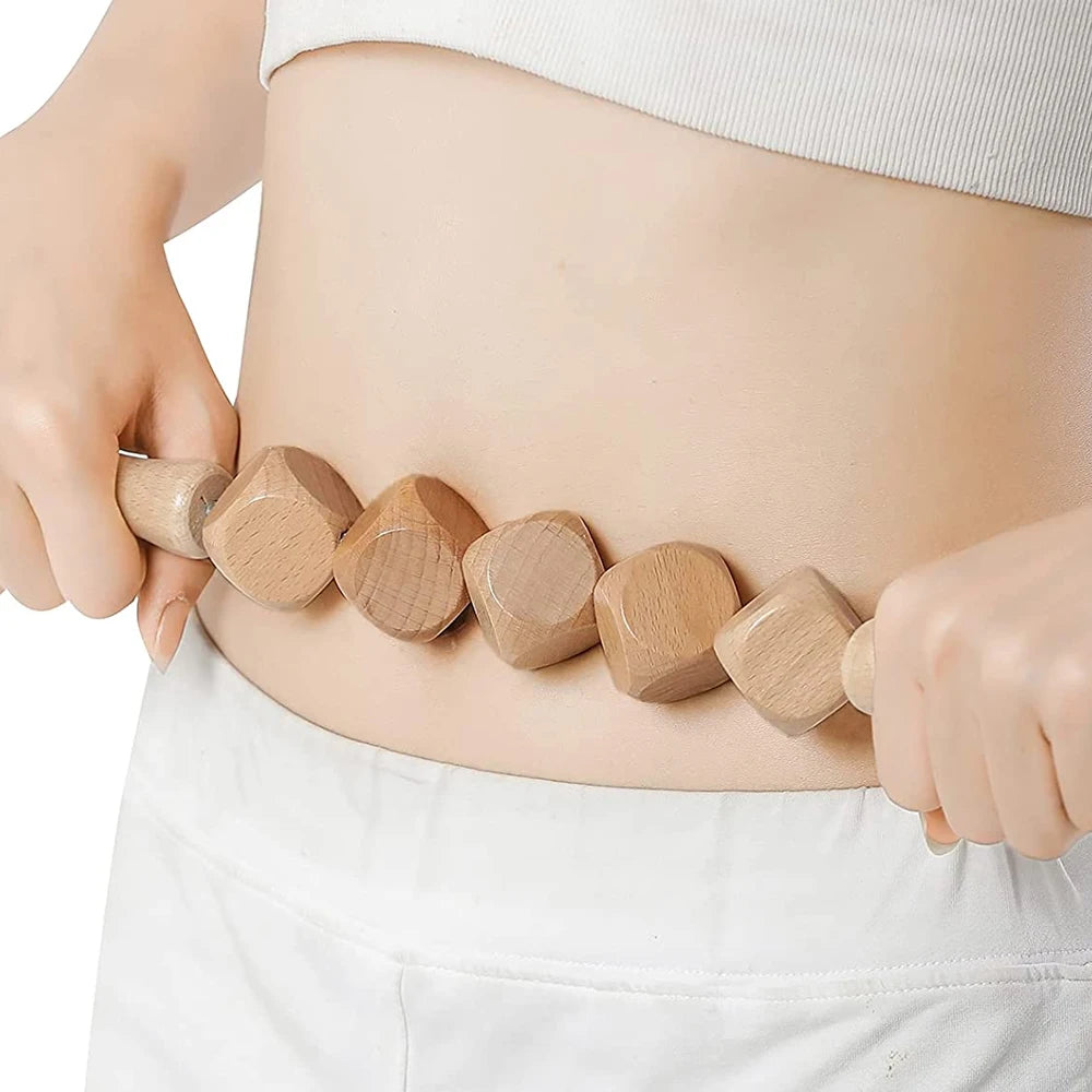 4 In 1 Wooden Therapy Massage Tools Anti Cellulite Massager Muscle Pain Relief Wooden Kit for Body Shaping & Sculpting