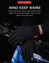 Cycling Gloves Black Autumn Winter Warm Touchscreen Nonslip Bike Gloves Motorcycle Gloves Men Outdoor Sports Running Women