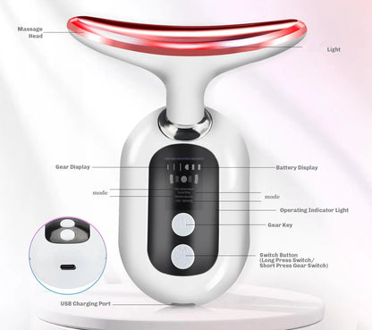 EMS Face Neck Lift Beauty Device Facial Massager Double Chin Remover Skin Rejuvenation Tightening