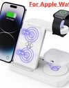 4 In 1 Wireless Charger Stand For iPhone 15 14 13 12 Samsung S23 S22 Ultra Note Galaxy Watch Foldable Fast Charging Station Dock