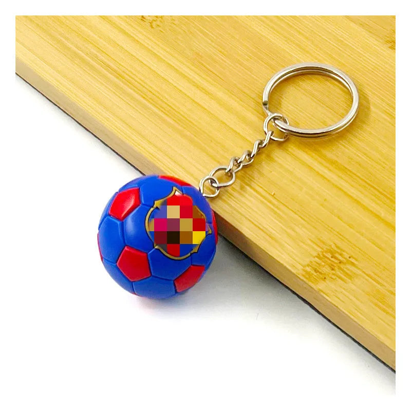Football Club Soccer Ball Keychain Team Flag Pendant Fan Souvenir Bag Charm