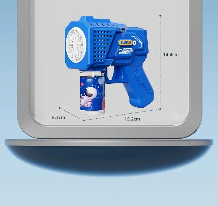 Electric Bubble Gun Astronaut Kids Toy Bubbles Machine Automatic Soap Blower with Light Summer Outdoor Party Games