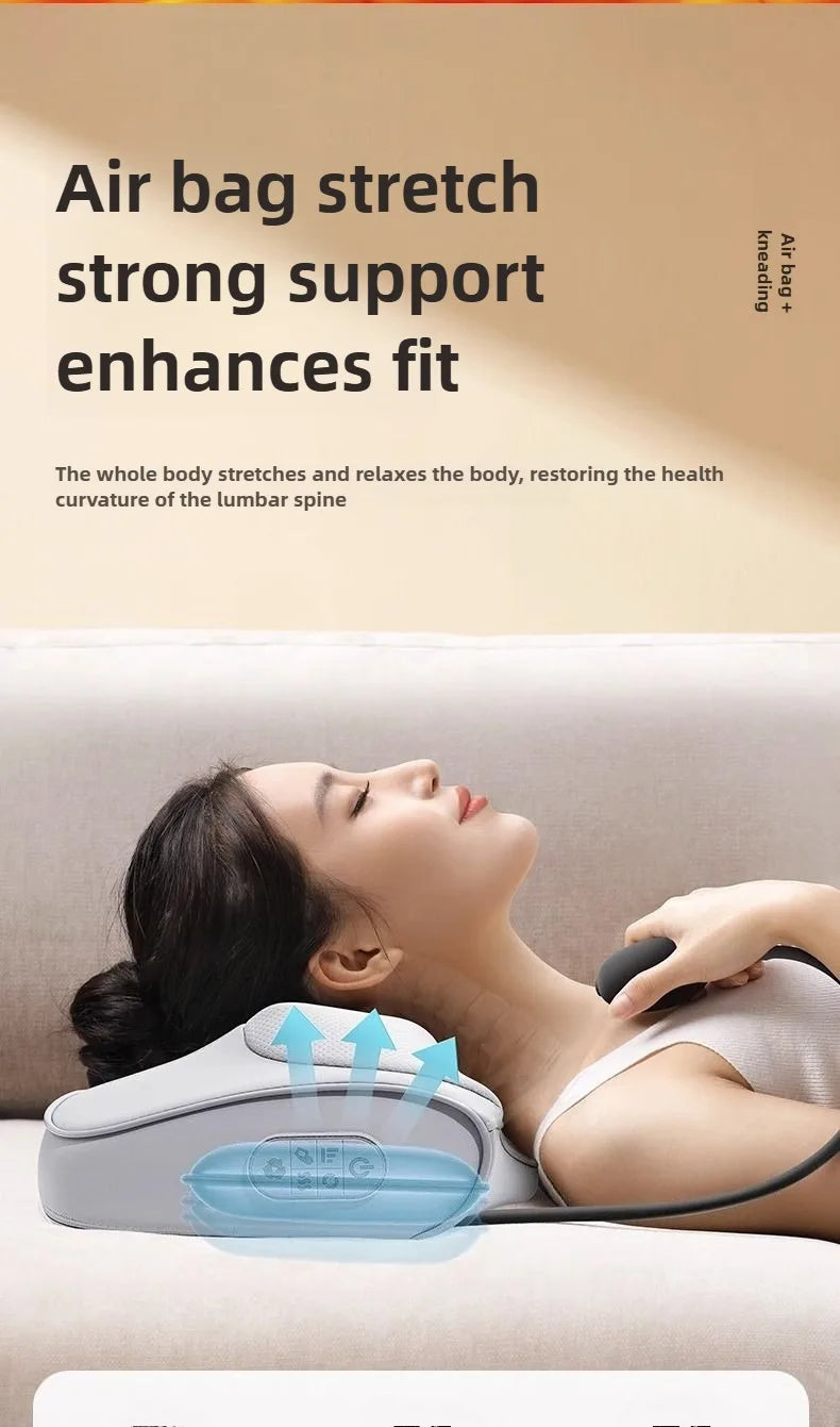 Neck Massage Pillow Electric Cervical Massager Waist Back Shoulder Shiatsu Kneaded Multifunctional Hot Compress Relaxation Gift