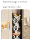 Foldable Shoe Rack Narrow Shoe Organizer Adjustable Shoe Shelf Space Saving Simple Installation-Free Standing Shoe Rack