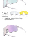 Bicycle Glasses UV400 Photochromic / Polarized Bike Eyewear Sunglasses 3 Lens Outdoor MTB Road Cycling Goggles Glasses