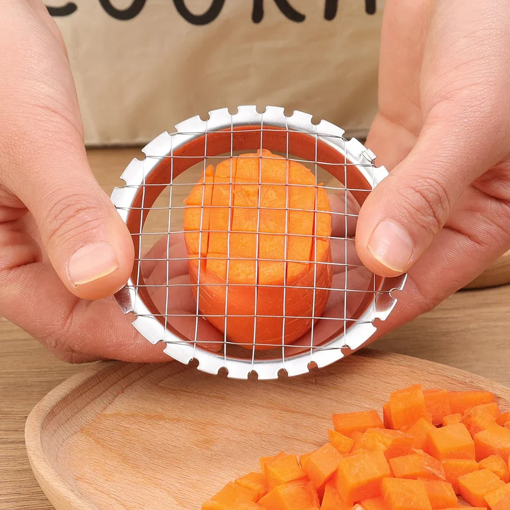 Stainless Steel Grid Egg Slicer Multifunction Manual Cutter for Boiled Eggs Potatoes Carrot s Fruits Kitchen Gadgets