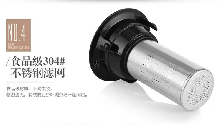 Heat Resistant Glass Teapot with Stainless Steel Strainer Large Capacity Tea Kettle 1.5L