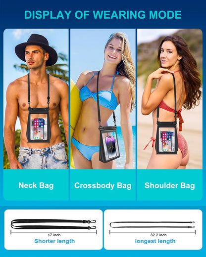 Crossbody Waterproof Phone Bag Pouch For iPhone Large Capacity Swimming Water Proof Case