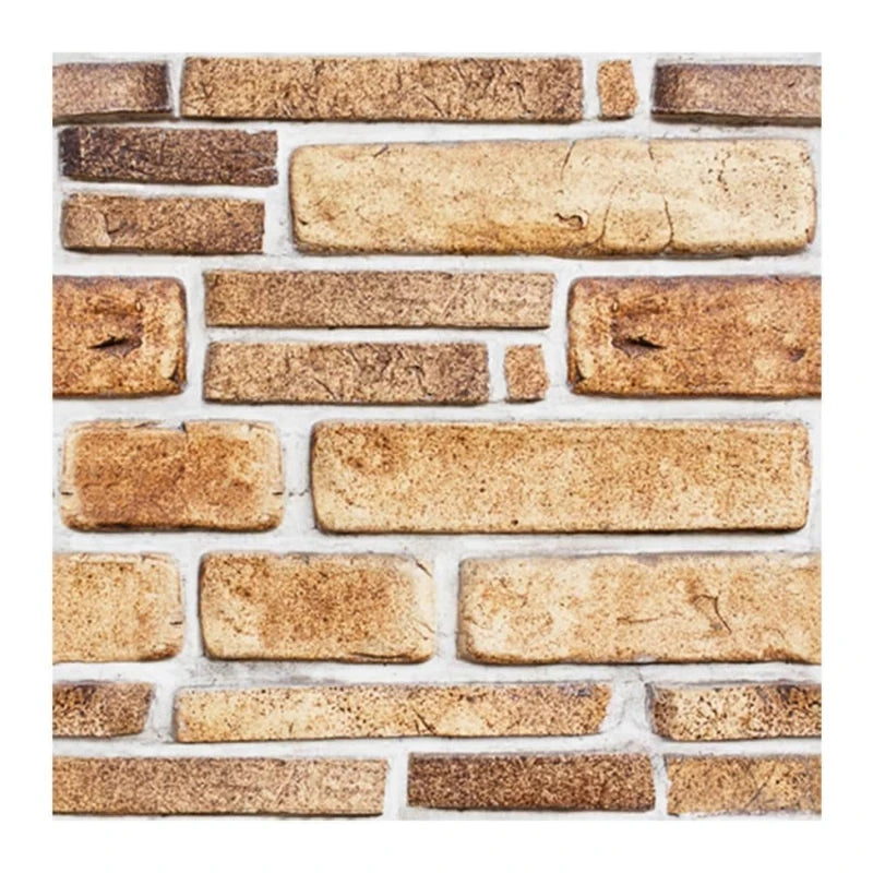 10pcs 3D Faux Stone Peel and Stick Wall Panel Self Adhesive Kitchen Tile Backsplash 3D Wall Sticker Tile Sticker 30cm x 30 cm