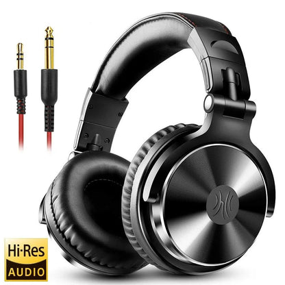 Over Ear Headphones Hifi Studio DJ Headphone Wired Monitor Music Gaming Headset Earphone For Phone Computer PC With Mic