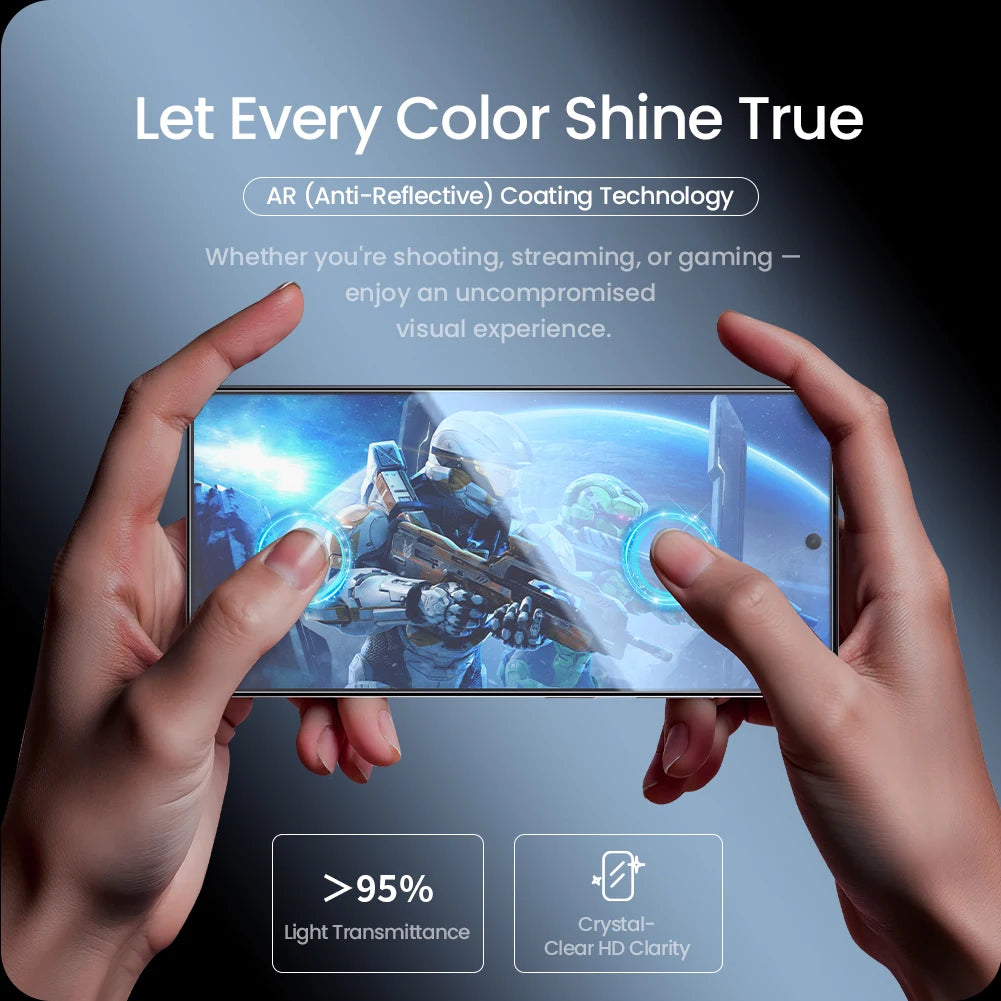 AR Anti-Reflection 9H Tempered Glass Screen Protector for Samsung Galaxy S26 Ultra – 3D Arc Edge Front Film with Auto Installation Tool
