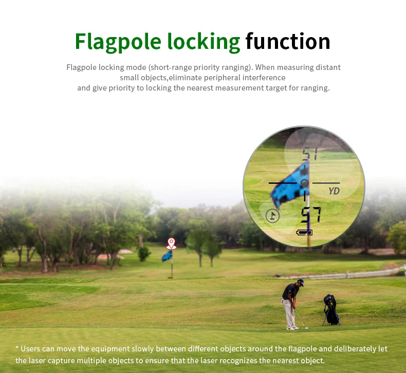 6X Laser Rangefinder 2000m With Slope Compensation And Flag Lock