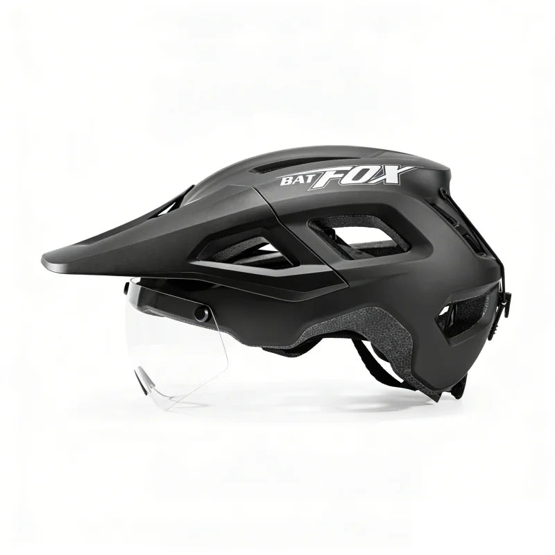 Cycling Helmet With Magnetic Lens And Removable Lining