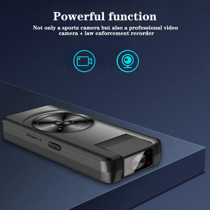 1080P Mini Camera Remote Control 180 Degrees Wide Angle Motion Dection Body Camera with Rotating Back Clip Support 256G