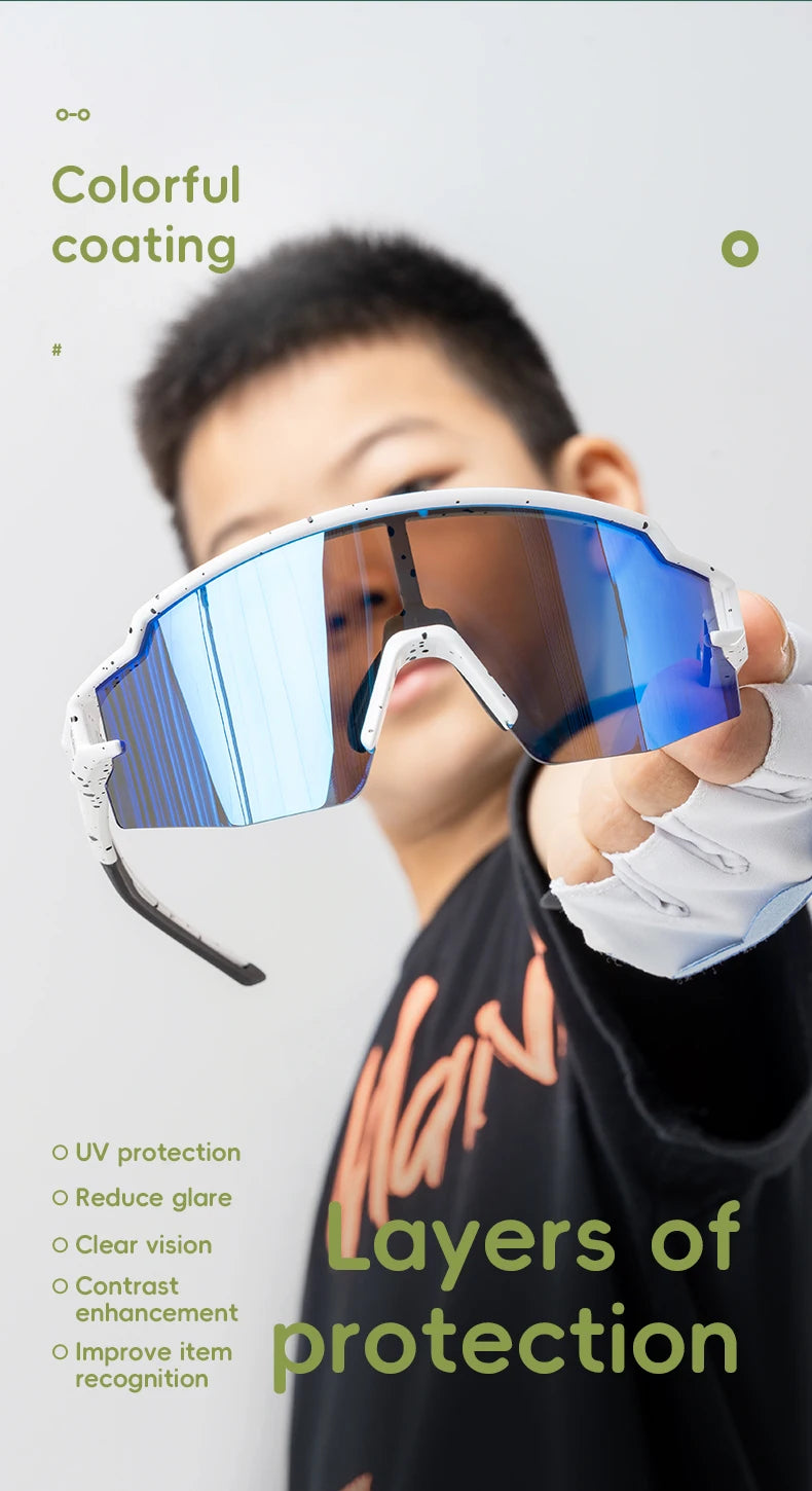Bike Glasses Polarized UV400 Sun Protection Bicycle Goggles Boys Girls Sports Running MTB Road Sunglasses