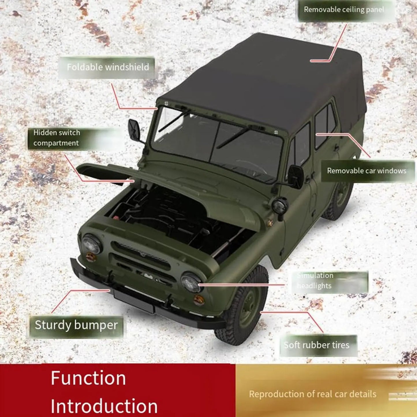 1 to 12 Scale 4WD Remote Control Off Road Climbing Truck