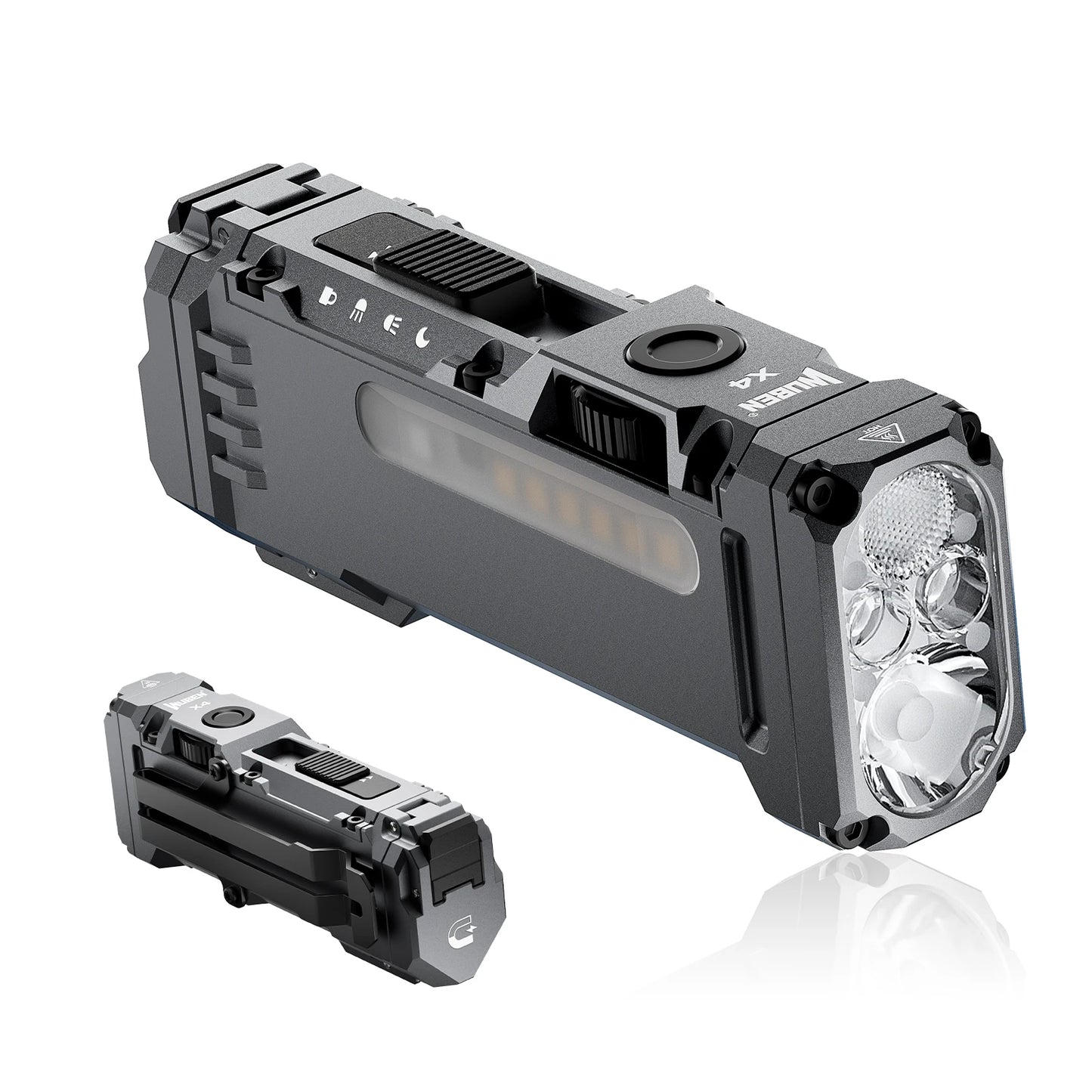1500 Lumen Rechargeable Flat EDC LED Flashlight With RGB Side Light