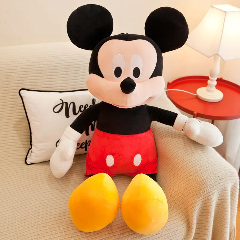 35cm Mickey Mouse Plush Toys Kawaii Anime Mickey Minnie Stuffed Plush Models Decoration Dolls for Kids Birthday Gift