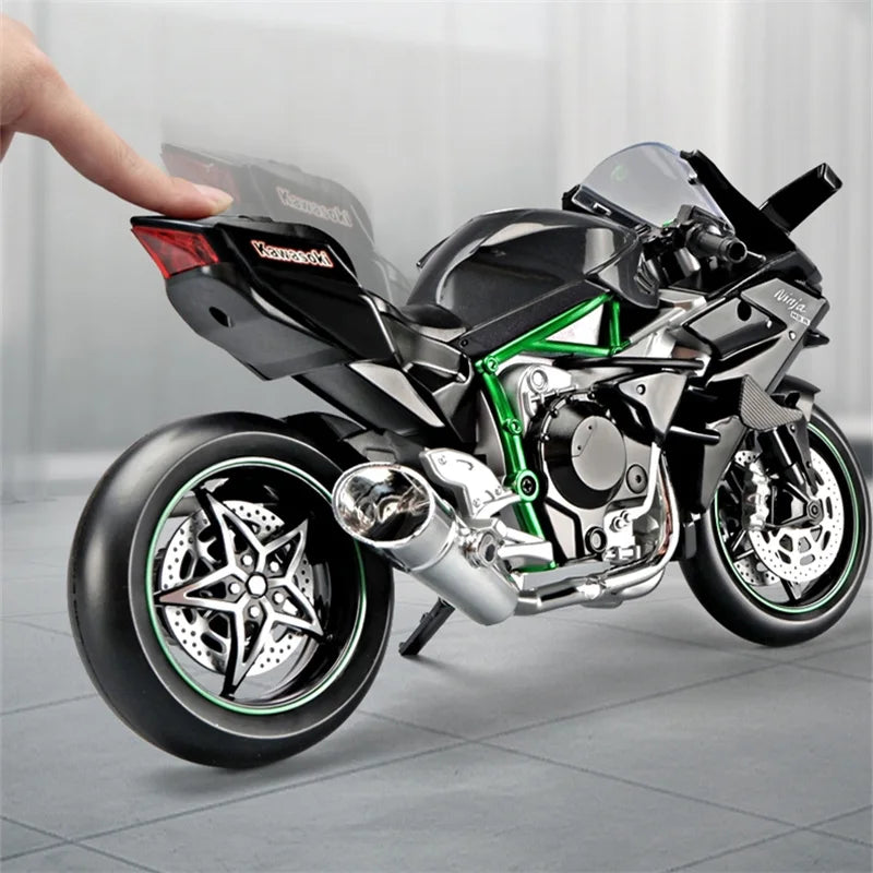 Diecast H2 H2R Sports Motorcycle Model 1 to 9 Scale