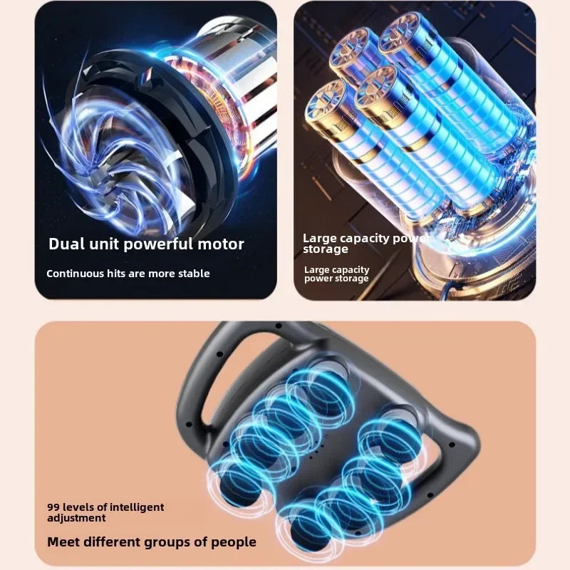 Muscle Massager  High Frequency Neck Shoulder Waist Massage Machine Sixteen-head Professional Fascia Massage