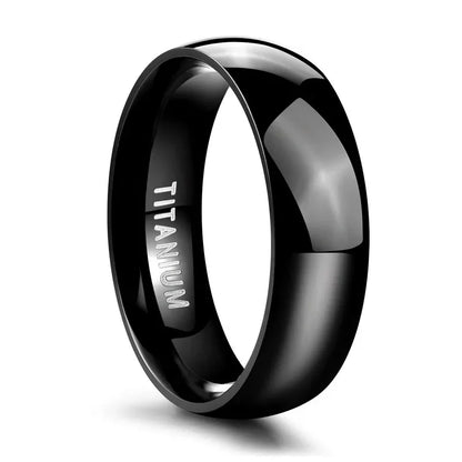 2/4/6/8mm Mens Wedding Band Polished Women Titanium Simple Engagement Classic