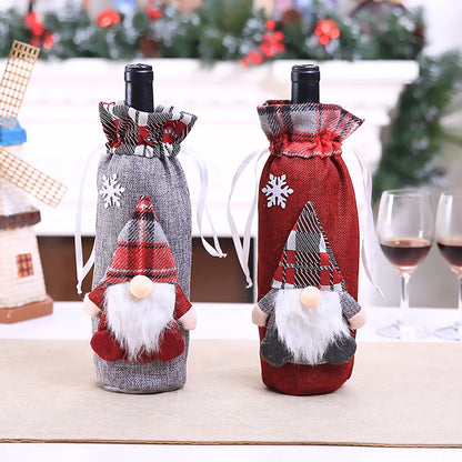 Christmas Wine Bottle Cover Merry Christmas Decorations