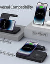 4 in 1 Foldable Wireless Charging Station For iPhone 16 15 14 13 12 Apple Watch 7/6 For Samsung Galaxy Watch Chargers 4/3