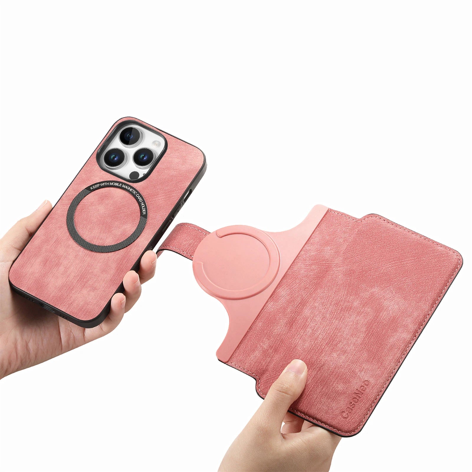 Flip Leather Wallet Case for iPhone 16 15 Pro Max 14 Plus 16E Magsafe  Detachable Card Slot Holder Cover