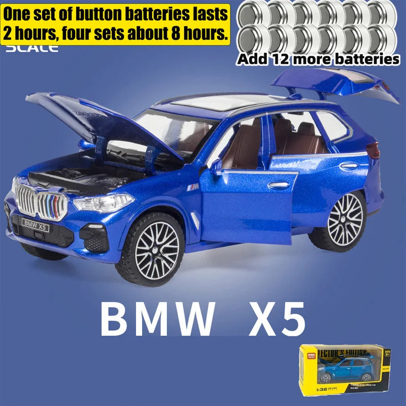 1/32 Scale BMW X5 SUV Alloy Car Diecast Model Pull Back  Toy Collection Of Hobby Decorative Fine Ornaments Gifts