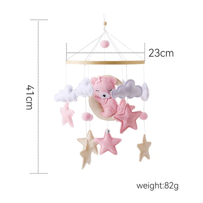 Baby Rattle Toy 0-12 Months Wooden Mobile On The Bed Newborn Music Box Bed Bell Hanging Toys Holder Bracket Infant Crib Boy Toys