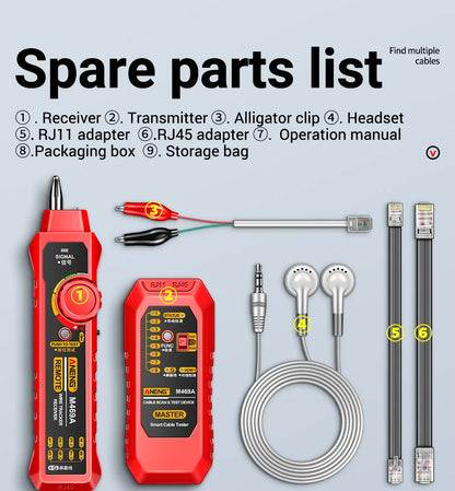 Smart Network Cable Tester RJ45 RJ11 LAN Cable Tester Finder Wire Tracker Receiver Network Repair Electrical Tool