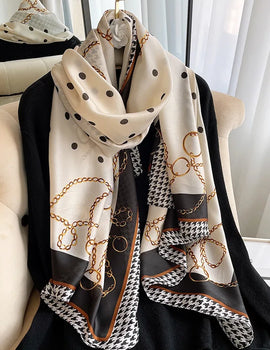 Women Scarf Summer Silk Shawl Lady Wrap Soft Female Echarpe Designer Beach Stole Bandanna foulard muffler
