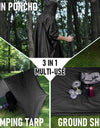 3 In 1 Outdoor Military Waterproof Raincoat Rain Coat Men Raincoat Women Awning From The Rain Motorcycle Rain Poncho Picnic Mat