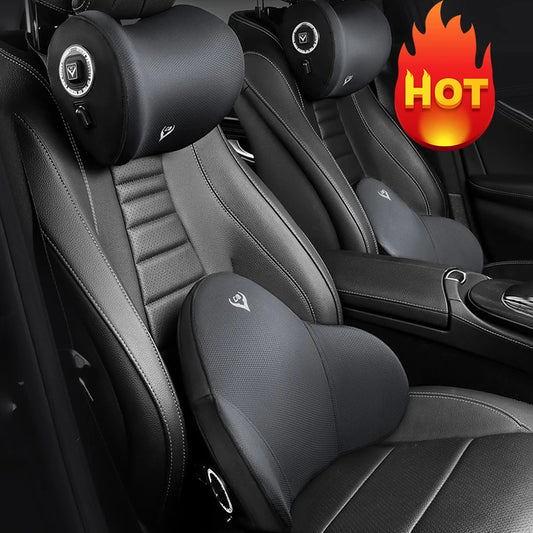 Electric Massage Car Neck Pillow and Lumbar Support Cushion