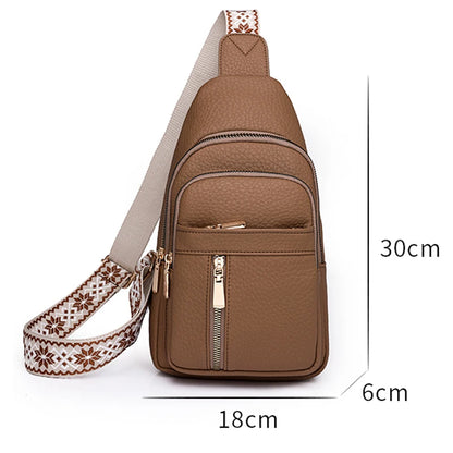 Women Chest Bags High Quality Leather Female Cross body Bag Designer Brand Shoulder Bags Luxury Storage