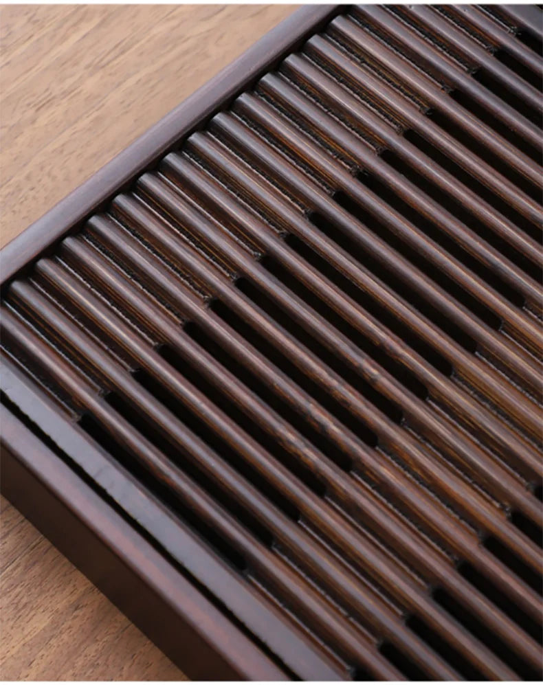 Chinese Natural Bamboo Tea Tray Water Storage Kung Fu Tea Set Simple Rectangular Tea Board Tea Storage Tray