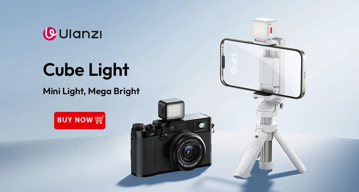 Magnetic Mini LED Video Light for DJI Osmo Pocket 3 – Waterproof Vlogging & Live Streaming Light, 500mAh Rechargeable