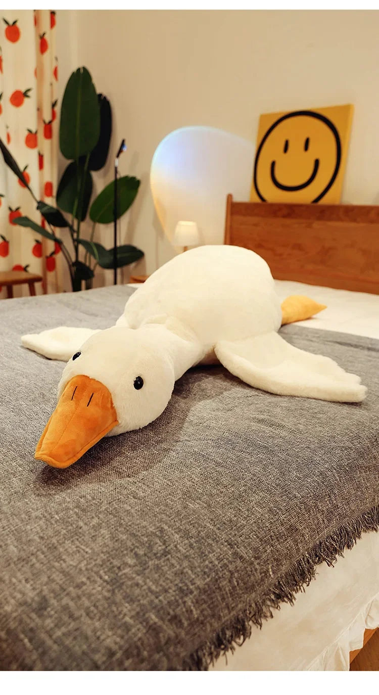 50-160cm Big White Goose Plush Toy Giant Duck Doll Soft Stuffed Animal Goose Sleeping Pillow Sofa Cushion Birthday Gift for Kids