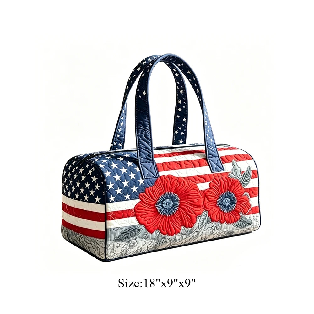 Cute Dachshund Dog Print Quilted Duffel Bag Rainbow Striped Pet Lover Travel Lightweight Polyester Weekender Bag for Women Girls
