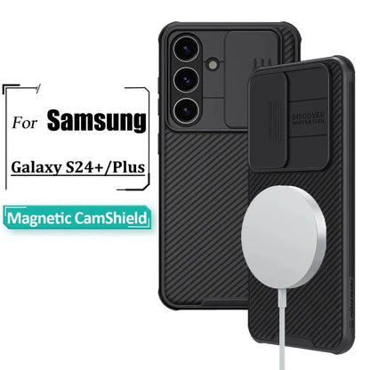 CamShield Pro Magnetic Phone Case For Samsung Galaxy S24 Plus For S24+ Camera Slider Protection Shockproof Back Cover